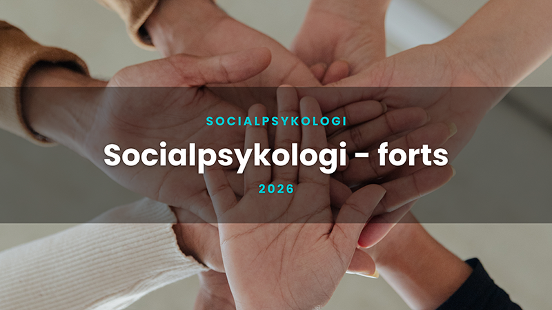 Presentationsbild för föreläsningen Socialpsykologi – fortsättningskurs